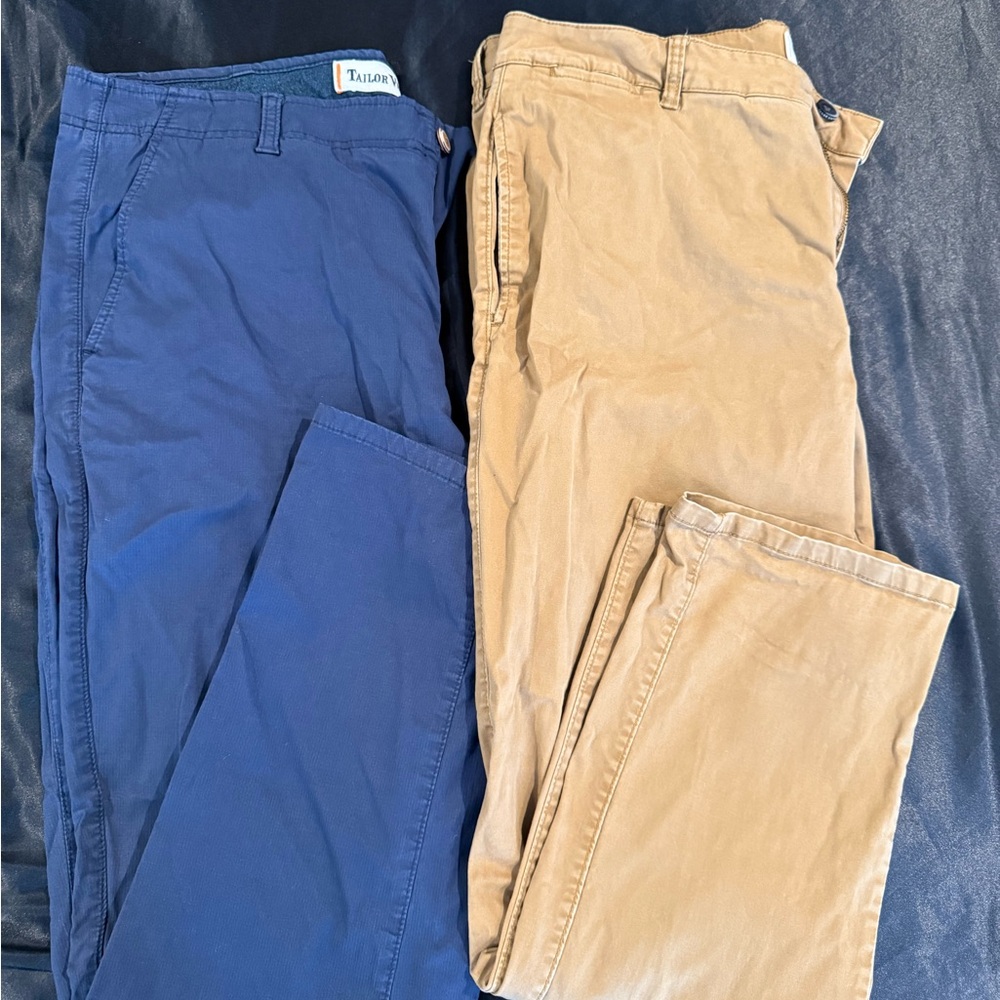 Tailor Vintage Blue and Tan Chinos